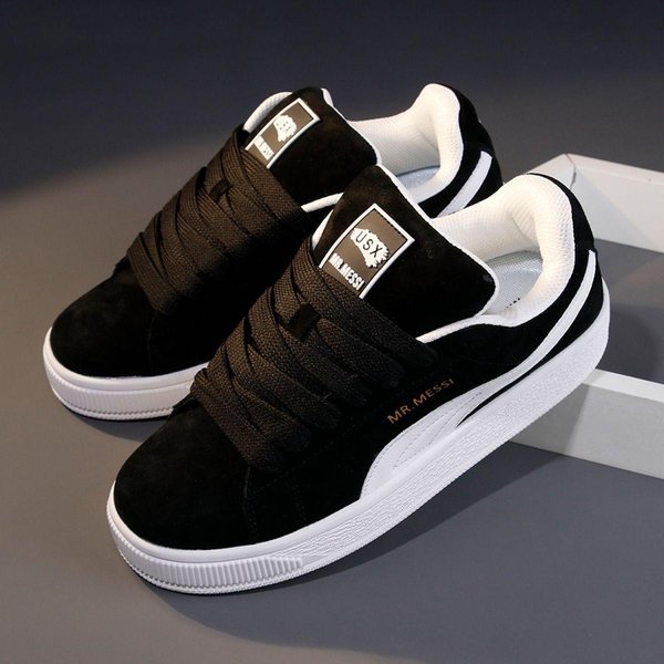 Buty Chlebowe MęSkie Klasyczne Niskie Wygodne Wszechstronne Casualowe Buty Na Deskorolkę Retro Wszechstronne Casualowe Buty Dla Par 43 Czarny-image
