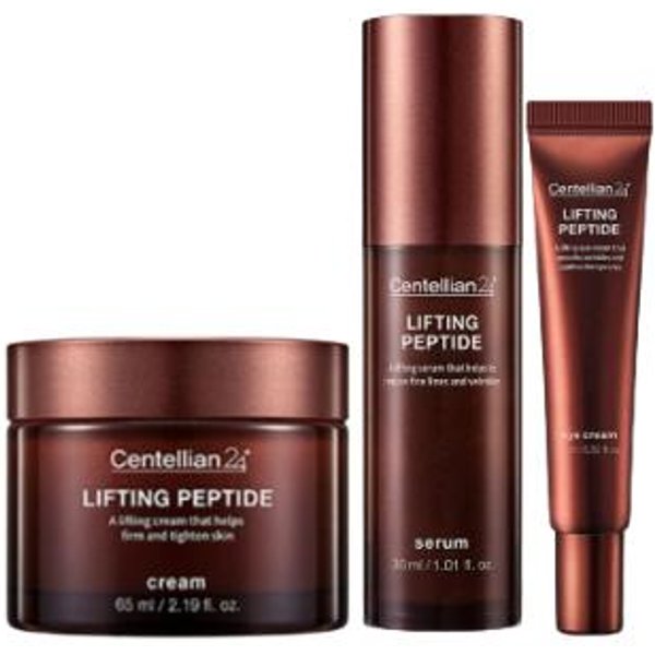 Centellian24 Zestaw LiftingująCy Peptydowy 3 (Serum 30Ml + Krem 65Ml + Krem Pod Oczy 15Ml) UjęDrniająCy Zestaw PielęGnacyjny Przeciwzmarszczkowy-image
