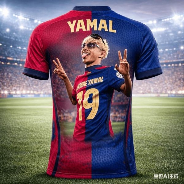 Camiseta De FúTbol Barcelona Lamine Yamal #10, Hombre Mujer Rojo Azul Manga Corta Casual Fan De FúTbol Streetwear Camiseta 5XL-image
