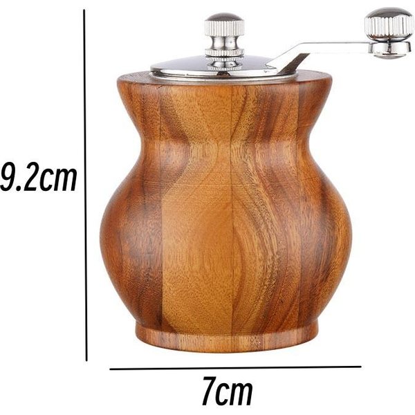Molinillo De Pimienta Manual, NúCleo CeráMico, Estilo JarróN/Botella De Vino/Esfera Molinillo De Pimienta Especias, Saleros Multiusos, Madera, Molinillo Para Barbacoa-image
