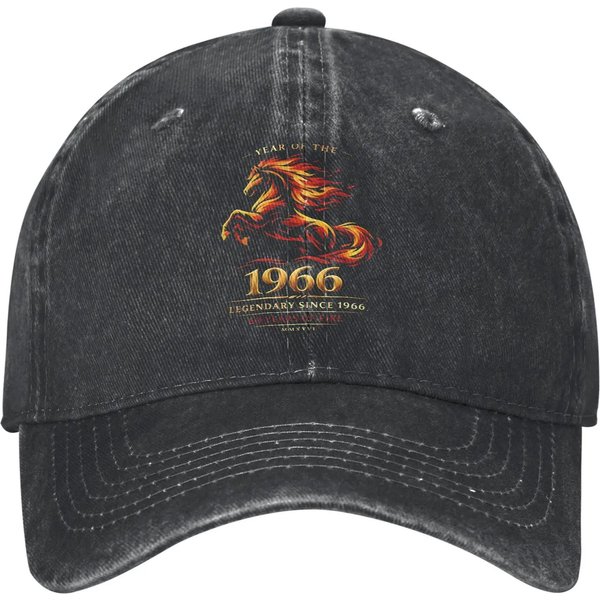 Limitowana Edycja 60 1966 60. Urodziny Czapka Z Daszkiem BawełNiana Czapka Snapback Vintage Zniszczona Unisex Regulowana Czapka Outdoor One Size-image