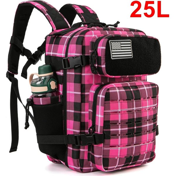 Taktyczny Plecak 25L/45L Dla MężCzyzn Kobiet Laserowo CięTy Molle Plecak Turystyczny Z PodwóJnymi Uchwytami Na Kubki Torba Na SiłOwnię-image