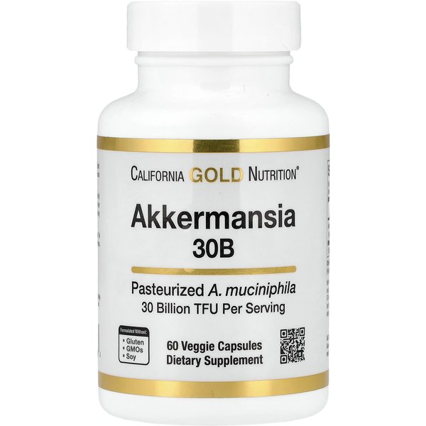 California Gold Nutrition, Akkermansia 30 MiliardóW, 60 KapsułEk WegetariańSkich-image