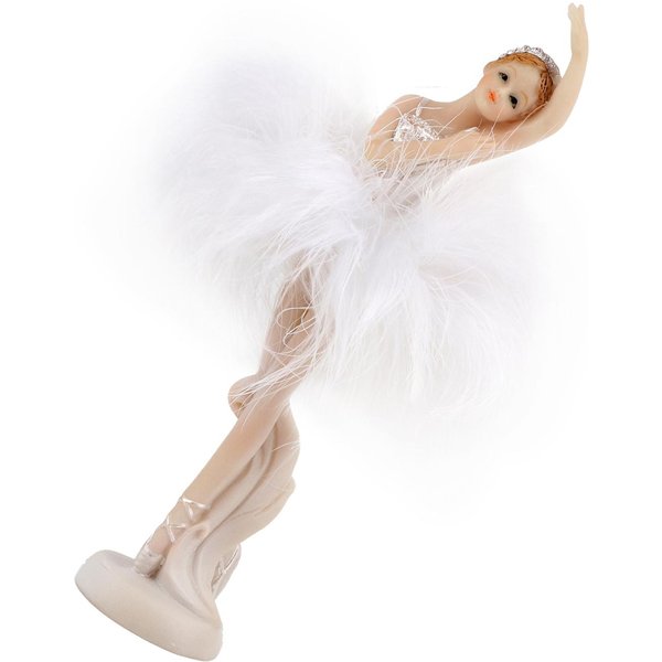 Exquisita Estatua Modelo De Bailarina De Ballet, Adorno Artesanal, Regalo Para DecoracióN Del Hogar (037) White-image