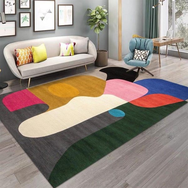 Nowoczesne Dywany Obszarowe Abstrakcyjny Geometryczny WzóR Dywan Luksusowy Dywan Do Sypialni Mata PodłOgowa ŁAzienkowa Wycieraczka Dywan Do Salonu AntypośLizgowa Mata 80X120Cm-image