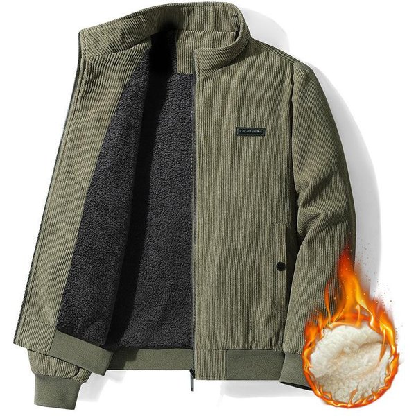 Chaqueta De Pana Ropa De Trabajo Para Hombre Chaqueta De Terciopelo De Cordero Para Hombre OtoñO E Invierno Chaqueta De Talla Grande Abrigo De AlgodóN Con Forro De Terciopelo Para Hombre 3XL-image