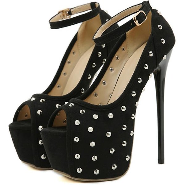 Liyke Styl Wybiegowy Seksowne Peep Toe 16CM Ekstremalnie Wysokie Obcasy Buty Striptizerki Na Imprezę Klubową Modne ĆWiekowane Platformy CzółEnka Damskie SandałY 35-image