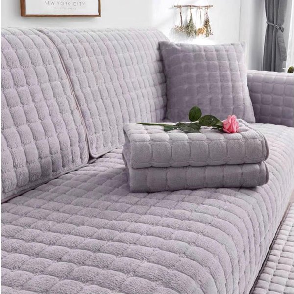 ZagęśCić Pluszowa Narzuta Na Sofę Europejska Uniwersalna Narzuta Na Sofę AntypośLizgowa Narzuta Na Sofę Sofa RęCznik Na WystróJ Salonu 70*70Cm-image