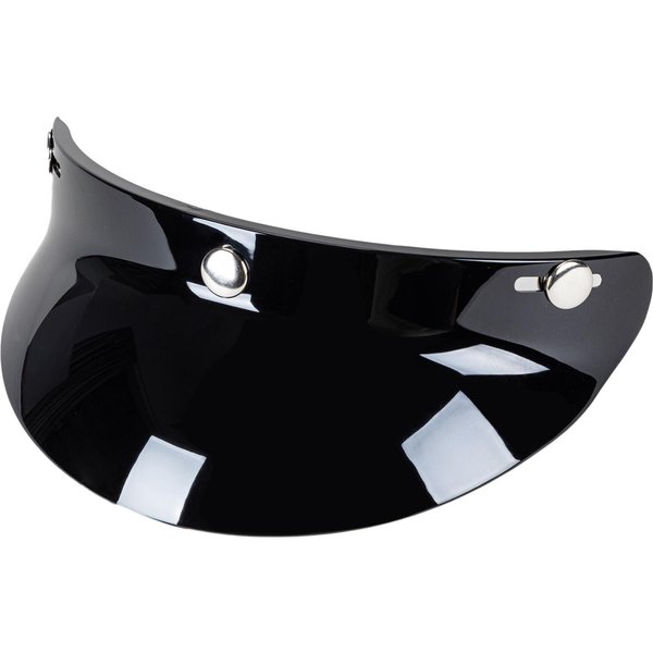 Visera Con 3 Botones A PresióN, Visera Abatible Hacia Arriba, ProteccióN Contra El Viento Para Casco De Motocicleta De Cara Abierta Negro-image