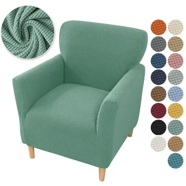 Funda Para SillóN Tub De Forro Polar EláStica Spandex Fundas Para SillóN Club EláSticas Fundas Individuales Para Sofá Para Estudio Barra De Bar-image