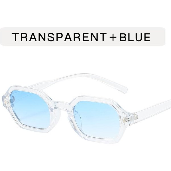 MałE Oprawki Nieregularne Kwadratowe Okulary PrzeciwsłOneczne Damskie MęSkie Luksusowe Projektant Punk Vintage Hip Hop UV400 Cień White-image