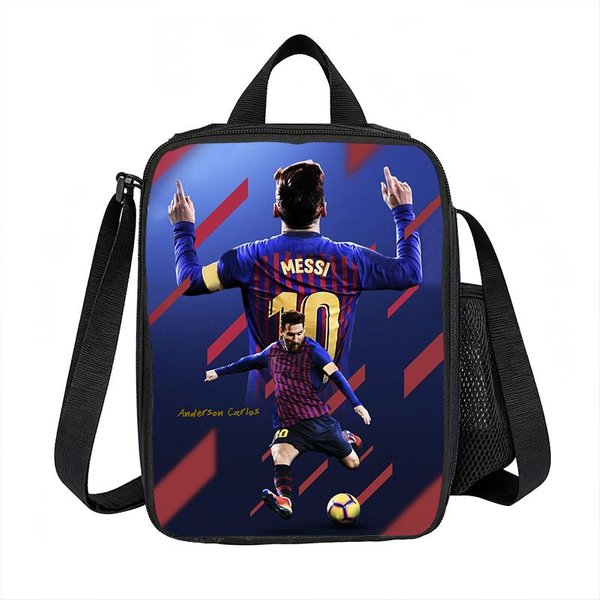 Learn, Travel Izolowane Torby Na Lunch M-Messi Termiczna Torba Gwiazda PiłKi NożNej Pojemnik Na Lunch Szczelna Torba Tote PudełKo Na Lunch Torby Do Przechowywania ŻYwnośCi Blue-image
