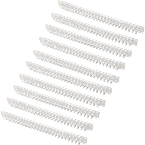 10 Piezas Lomos De EncuadernacióN Peine De PláStico Espiral 26 Agujeros Capacidad 100 Hojas Tira Para Hojas Sueltas White-image
