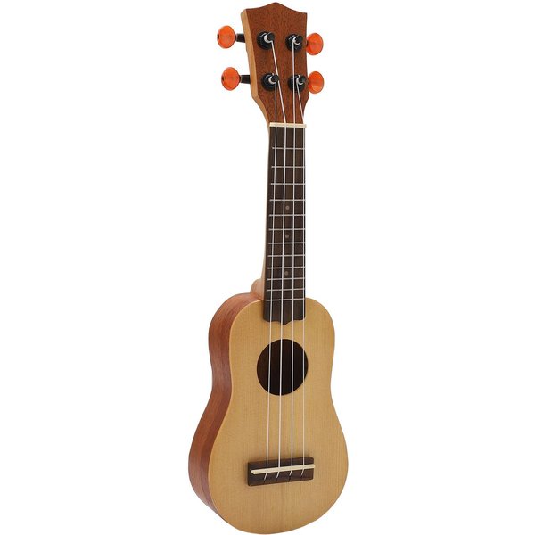 16-Calowe Ukulele Z Litego Drewna śWierkowego, 4-Strunowe Ukulele, Mini Instrument Strunowy Dla PocząTkująCych-image