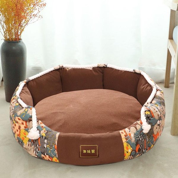 Cama Para Perro Gato Mascota Redonda Perrera Mediana PequeñA Perro Sofá Cama CojíN Perro Calmante Casa Mascotas Suministros Accesorios M-image