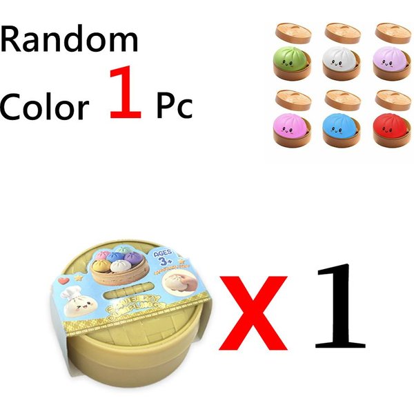 Kolorowe PierożKi Squishy PiłEczki Antystresowe Fidget Zabawki Sensoryczne Symulacja Jedzenia Pierogi Squishy BułKa Z Parowarem PiłEczki Z Ciasta Do śCiskania-image