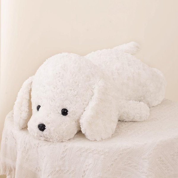42 Cm - 118 Cm Ogromny MięKki Pluszowy Pies Pluszowa Lalka Poduszka BrąZowo-BiałY DłUgi Pluszowy Zwierzę Zabawka Dekoracja Domu About 42Cm White-image