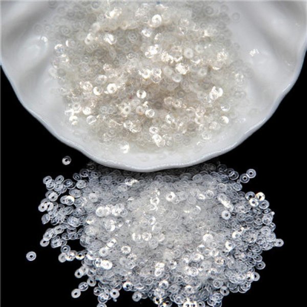3Mm 4Mm 5Mm 6Mm Lentejuelas Planas Redondas Sueltas Lentejuelas Artesanales Paillette Costura Ropa DecoracióN DIY Accesorio Lentejuelas Para Coser Transparent 6Mm 750Pcs-image