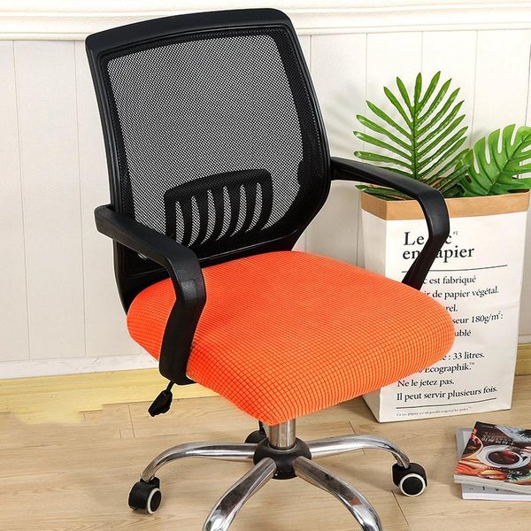 Uniwersalny Pokrowiec Na Siedzisko KrzesłA Biurowego Dzielony Pokrowiec Na Fotel Pogrubiony Elastyczny Pokrowiec Na KrzesłO Komputerowe Zdejmowany Ochraniacz Siedziska Seat Cover-image