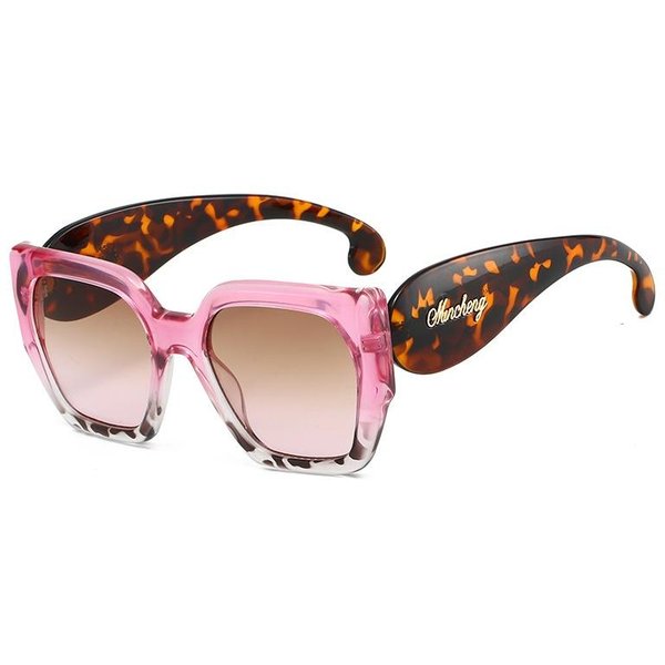 Nuevas Gafas De Sol Cuadradas Con Degradado De Leopardo Retro Para Mujer Y2K Marco Personalizado VersáTil De Moda Para Hombre Gafas Casuales UV400 As Picture Beige-image