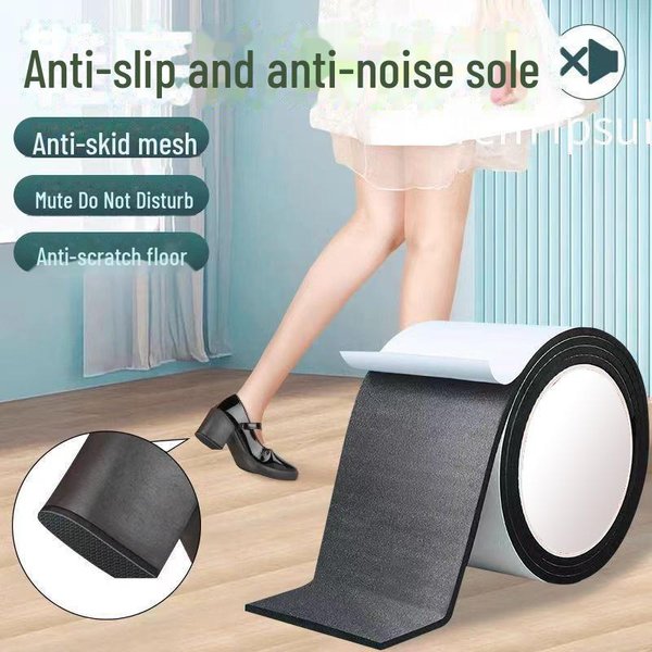 Pegatinas Antideslizantes Y Resistentes Al Desgaste Para Tacones Altos, Protectores Engrosados Para La Suela Del Zapato, Suelas AnticaíDas Y Reductoras De Ruido Negro-image