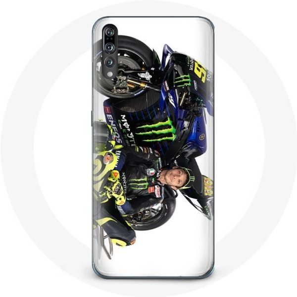 Funda - Valentino Rossi - Huawei P20 - ProteccióN RíGida - DiseñO De Piloto De Velocidad - Blanco Blanco-image