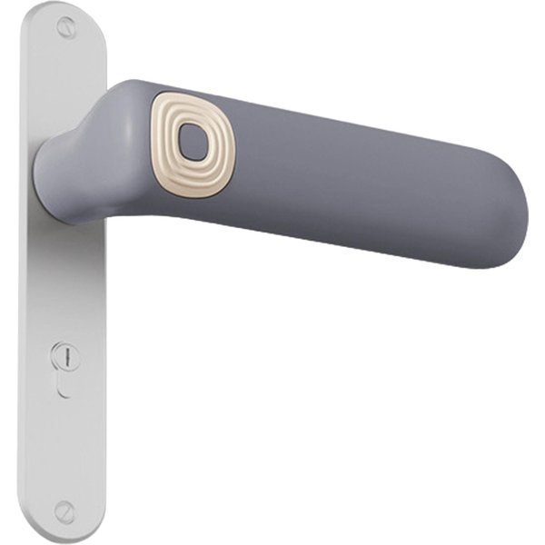 Cubierta Protectora De Silicona Para Manija De Puerta, Manija De Cerradura De Puerta, AnticolisióN Y AnticolisióN Antirrobo, Puerta Y Ventana AntiestáTica Y Antideslizante Gris-image
