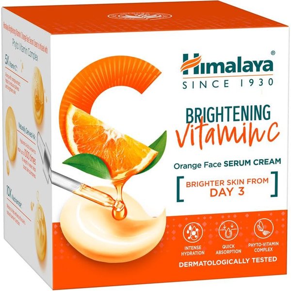 Himalaya RozjaśNiająCy Krem Serum PomarańCzowe Z Witaminą C 50G Dla Promiennej Jednolitej Cery I GłęBokie NawilżEnie NawilżAcz Do Twarzy-image