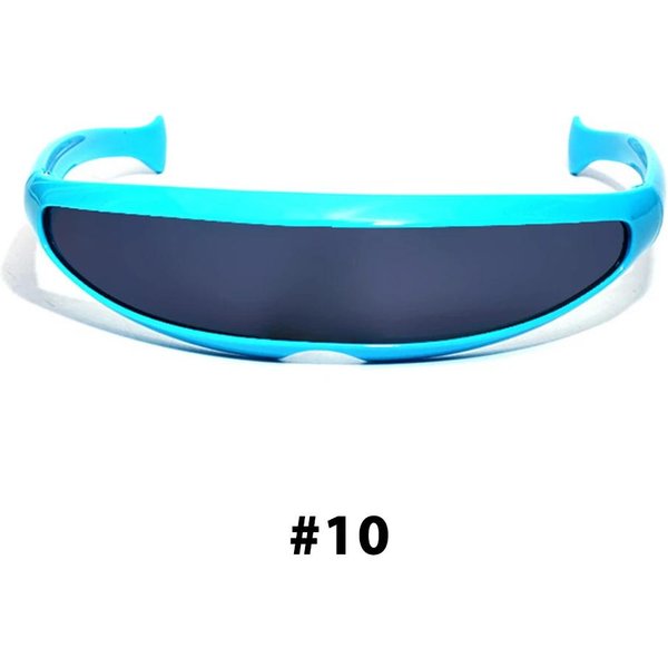 Gafas De Sol Ciclops Estrechas Futuristas ÚLtimas Gafas LáSer ProteccióN UV 400 Personalidad Lente Espejada Gafas De Disfraz Para Hombres As Shown In The Figu Blue-image