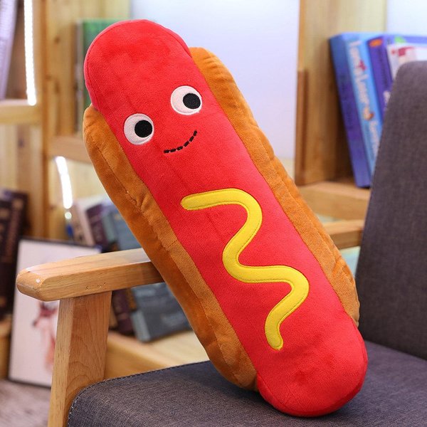 Lindo Peluche De Comida RáPida, Hamburguesa, Helado, Papas Fritas, Juguete Relleno, Palomitas De MaíZ, Pastel, Pizza, Almohada, CojíN, Juguetes Para NiñOs, Regalo De CumpleañOs-image
