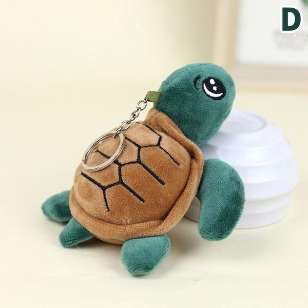 Llavero De Tortuga Linda Peluche Juguetes De Peluche MuñEcos De Dibujos Animados Tortuga Animales Suaves PequeñO Colgante Adornos De Bolso DecoracióN NiñOs NiñAs Regalos Encantadores Rojo-image