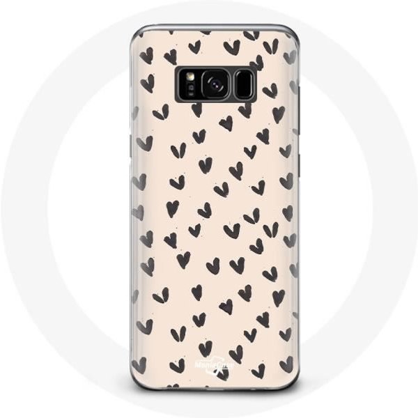 Funda - Maniacase - Samsung Galaxy S8 Plus - Abstracto - Corazones Negros - Flexible Negro-image