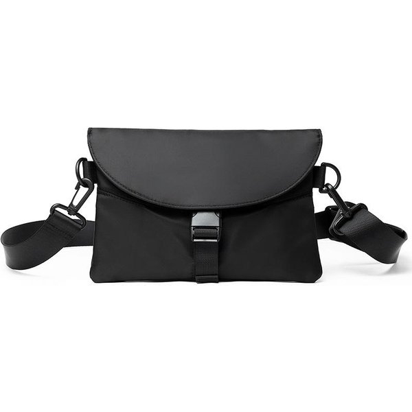 Mini Bolso Bandolera, Bolso De Calle Para Hombre, Bolso De Pecho, Bolso PequeñO Sencillo Para Colgar, Bolso Bandolera He Is A Size Seven. Negro-image