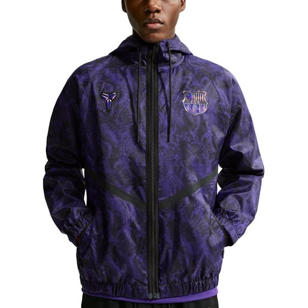Chaquetas Nike FC Para Hombre Morado Negro Con Capucha No Desmontable Moderado Otro XL-image