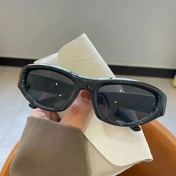 Nuevas Gafas De Sol Deportivas Punk De Lujo Moda Y2K Gafas Ovaladas UV400 Para Mujer Hombre Marca DiseñAdor Gafas De Sol Coloridas Con Espejo Gray-image