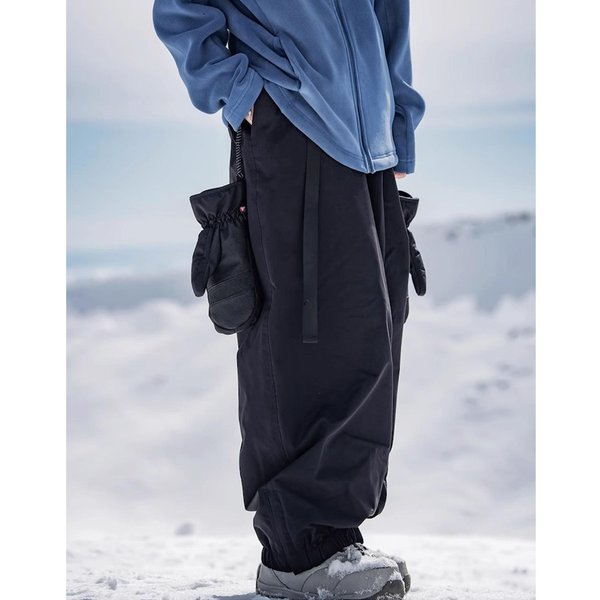 LuźNe Spodnie Narciarskie Dla Kobiet I MężCzyzn Wodoodporne Wiatroszczelne Spodnie Snowboardowe Ocieplane Outdoorowe Spodnie Turystyczne Narciarskie OddychająCe LuźNe Sportowe Spodnie ŚNieżNe 3XL-image