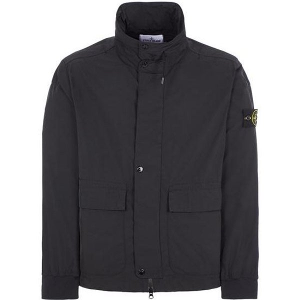 Stone Island Ss24 Jednolity Kolor Logo Na RęKawie Kieszeń KołNierz StojąCy Zapinana Na Zamek Kurtka MęSka Kurtka Czarna 801541626-V0029 XXL Black-image