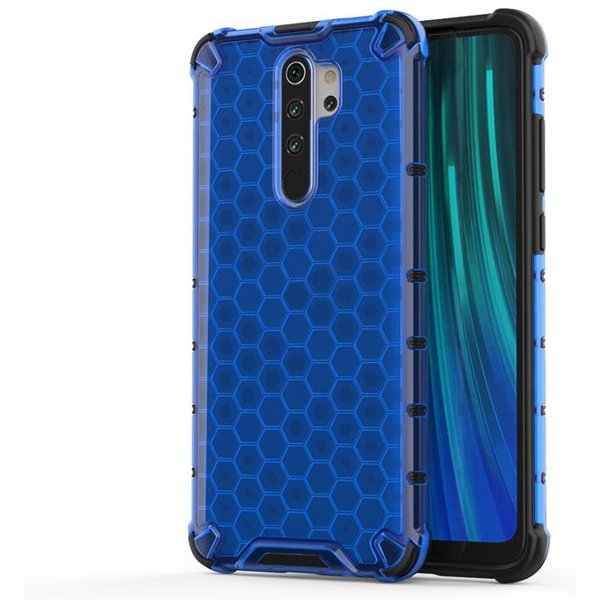 Odporne Na WstrząSy Przezroczyste Etui Dla Redmi Note 8 Pro Plaster Miodu Pancerz Przezroczyste Etui Dla Redmi Note 8 Pro Etui Pokrowiec Dla Redmi Note 8 Pro For Redmi Note 8 Pro Niebieski-image
