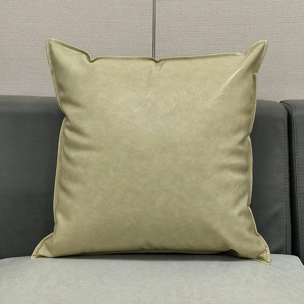 60X60/50X70/60X80Cm TamañO Grande Funda De CojíN Decorativo PU ImitacióN Cuero Funda De CojíN Lumbar DecoracióN Hogar Funda De CojíN Decorativa 45X45Cm-image
