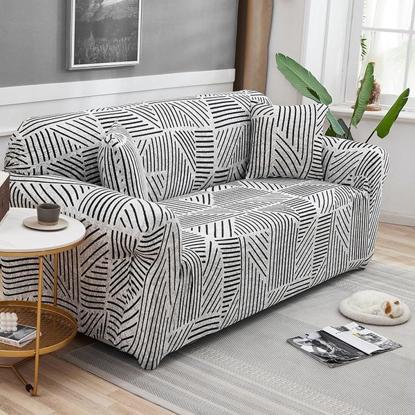 Funda De Sofá Estampada, EláStica, Para SofáS Y Sillones De Dos Plazas, Lavable, Para Mascotas Y NiñOs 1Pc2-Seater145-185Cm-image