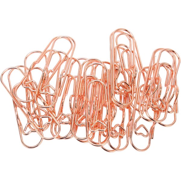 20 Piezas Clips Para BolíGrafo Marcador De Metal Clip Para Papel Herramienta De PapeleríA Clips Soporte Para BolíGrafo Para Cuadernos Libro Oro Rosa Beige-image