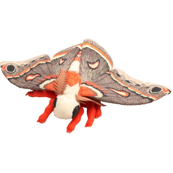 Pluszowa Zabawka Hyalophora Cecropia Realistyczna ĆMa Cecropia Pluszowe ZwierząTka EntuzjaśCi OwadóW Dzieci BożE Narodzenie Prezenty WystróJ Domu 25Cm Gray-image