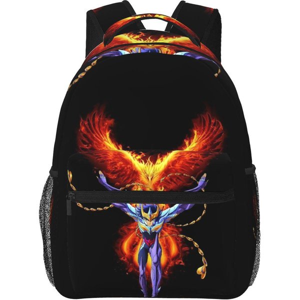 Mochila Con Estampado De Anime Saint Seiya Shiryu Mochila Escolar Para Estudiantes NiñOs NiñAs Mochila Escolar Para NiñOs Bolsos De Hombro Para PortáTil Para Hombres Mujeres One Size-image