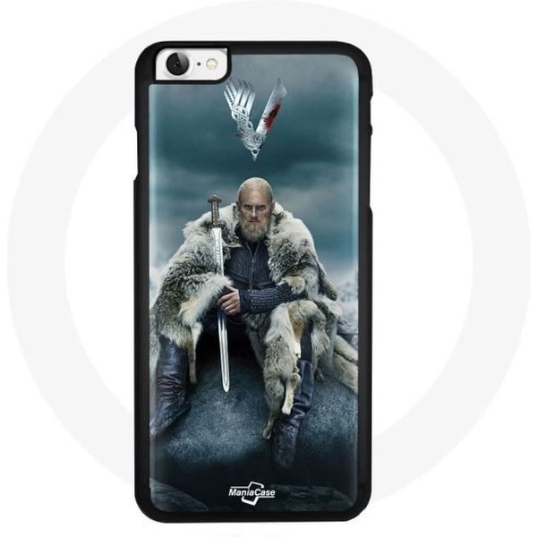 Funda Para Iphone 6 Vikingos Serie Temporada 6 Ragnar Lothbrok Logo V Espada Gris Fondo Niebla-image