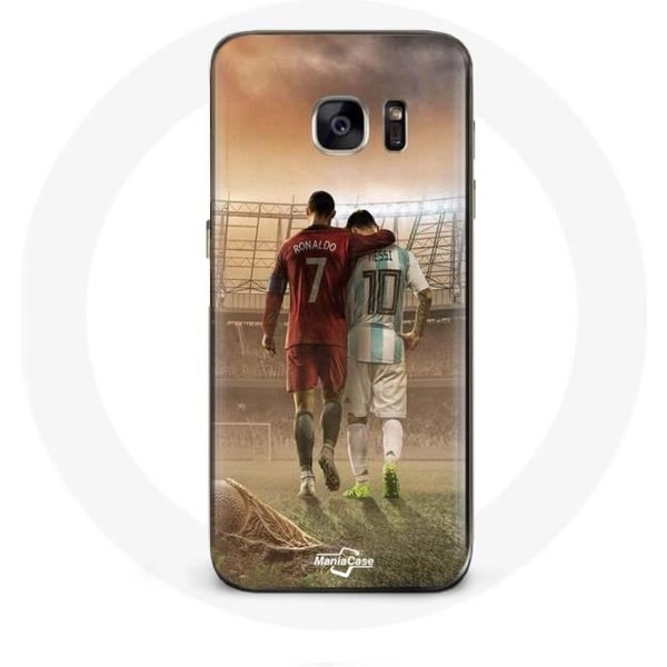 Funda - Maniacase - Samsung Galaxy S7 - Negro - Flexible - Cristiano Ronaldo Messi Goat Negro-image