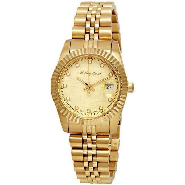 Reloj De Cuarzo Mathey-Tissot Mathy III De Acero Inoxidable En Tono Dorado Y Esfera Dorada D810PDI Para Mujer Oro-image