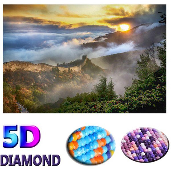 5D DIY Diamante Pintura La Gran Pared Paisaje Punto De Cruz Bordado De Diamantes 20X30CM-image