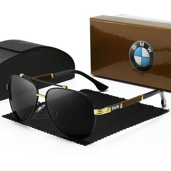 Nuevas Gafas De Sol Polarizadas Estilo BMW 2025 Para Hombres/Mujeres ProteccióN Gafas De Conducir Deportivas Envolventes Retro Aviador Gafas De Sol Caja De Regalo-image