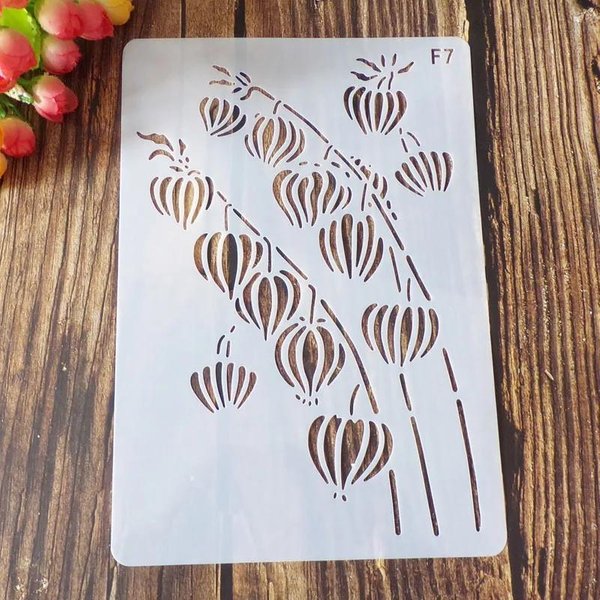 Plantillas De 26 Cm Para Hacer Capas De Hojas, Para Pintar En La Pared, Para áLbumes De Recortes, Colorear, Grabar En Relieve, Para Tarjetas Decorativas White-image