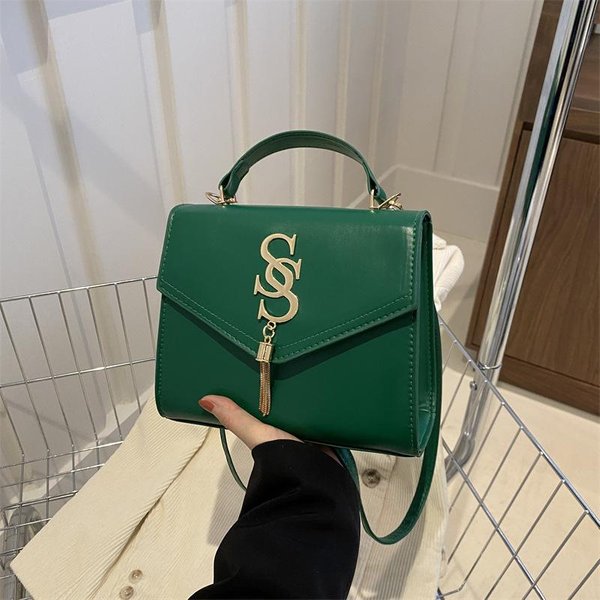 Bolso De Hombro Simple Y A La Moda Bolso Cruzado Casual Para Mujer Bolso De Nuevo Estilo Bolso Cuadrado PequeñO Retro Personalizado Para Mujer Gray-image